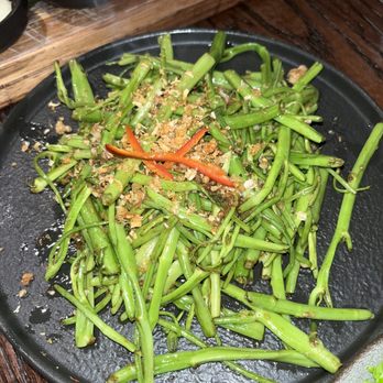 HEM Kitchen And Bar - Water Spinach w Garlic - Vietnamese Near Me - Houston, Texas HEM Kitchen And Bar - Water Spinach w Garlic - Vietnamese Near Me - Houston, Texas