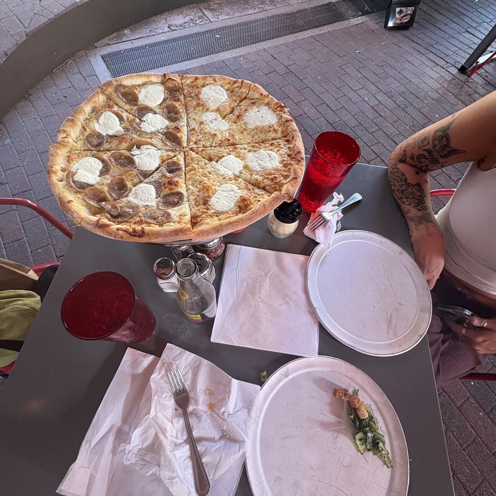 Home Slice Pizza - White Pizza   Medium (16") with half sausage - Pizza Near Me - Austin, Texas