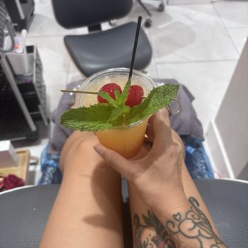 LV Nails & Spa - Sunset Glow Mocktail - Nail Salons Near Me - Henderson, Nevada