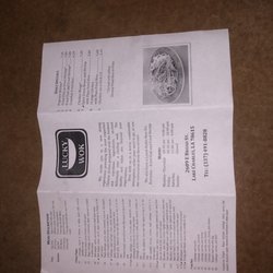 Lucky Wok - Menu side one