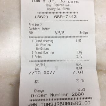Tom's Jr Burgers - New American Near Me - Downey, California Tom's Jr Burgers - New American Near Me - Downey, California