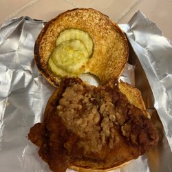 McDonald's - The chicken and bun burned