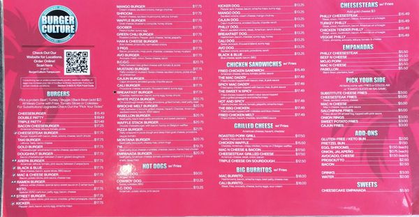 Menu photo 1 Burger Culture Tampa, FL Menu photo 1 Burger Culture Tampa, FL