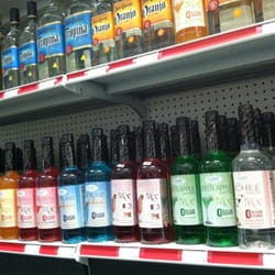Great selection of cocktail mixes.