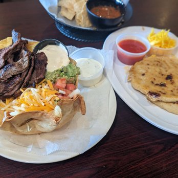 Tipicos Los Amigos - Steak Tortilla Salad & Pupusa w/ pork & cheese - Mexican Near Me - Sterling, Virginia Tipicos Los Amigos - Steak Tortilla Salad & Pupusa w/ pork & cheese - Mexican Near Me - Sterling, Virginia