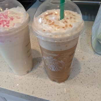 Starbucks - Holiday fraps - white chocolate (left) and creme brulee (right) - Coffee & Tea Near Me - Fremont, California Starbucks - Holiday fraps - white chocolate (left) and creme brulee (right) - Coffee & Tea Near Me - Fremont, California