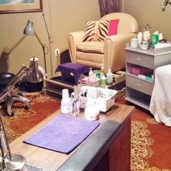 Comfortable manicure-pedicure area.