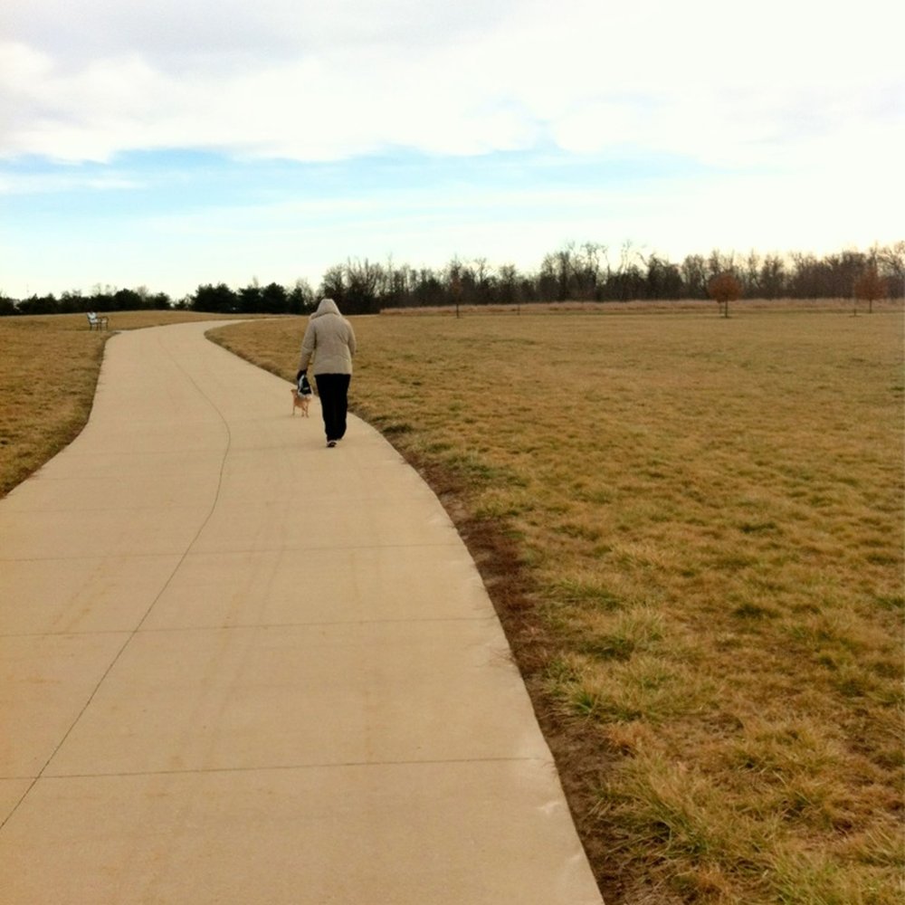 Joe Glik Park - Wide Concrete Path - Dog Parks Near Me - Edwardsville, Illinois