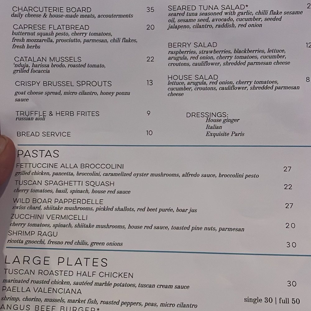 Stella Nova Bar - 1/2 the new menu - Italian Near Me - Charlotte, North Carolina