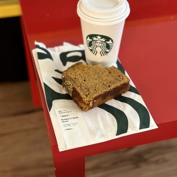Starbucks - Not a muffin with my PSL, but this slice still tastes okay. Lol - Coffee & Tea Near Me - Fort Campbell, Tennessee Starbucks - Not a muffin with my PSL, but this slice still tastes okay. Lol - Coffee & Tea Near Me - Fort Campbell, Tennessee