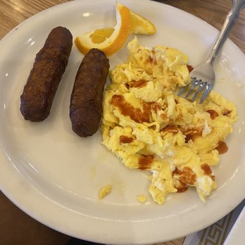Greystoke Grill - Add bacon and Eggs to waffle supreme - American Near Me - Tarzana, California