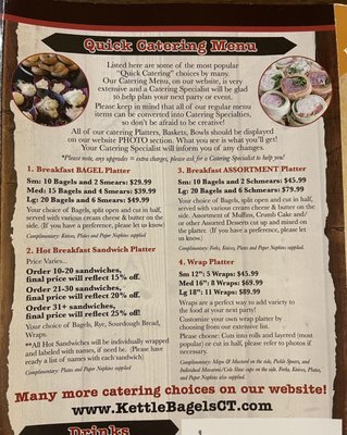 Menu photo 2 Kettle Bagels & Grill Plantsville, CT Menu photo 2 Kettle Bagels & Grill Plantsville, CT