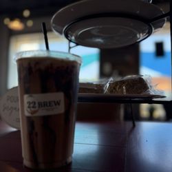22 Brew - Peanut butter Latte with Chocolate Drizzle