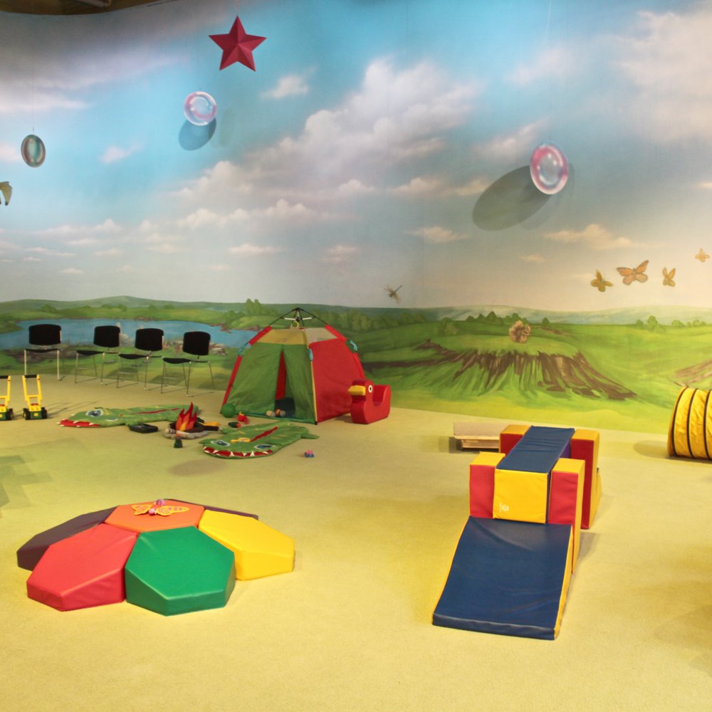 The meadow room, before it was destroyed by a bunch of toddlers and pre-schoolers.
