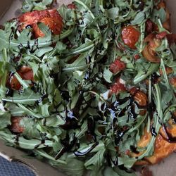 Minsky's Pizza - Vegetarian Detroit- so good but next time will ask them to go easy on the arugula