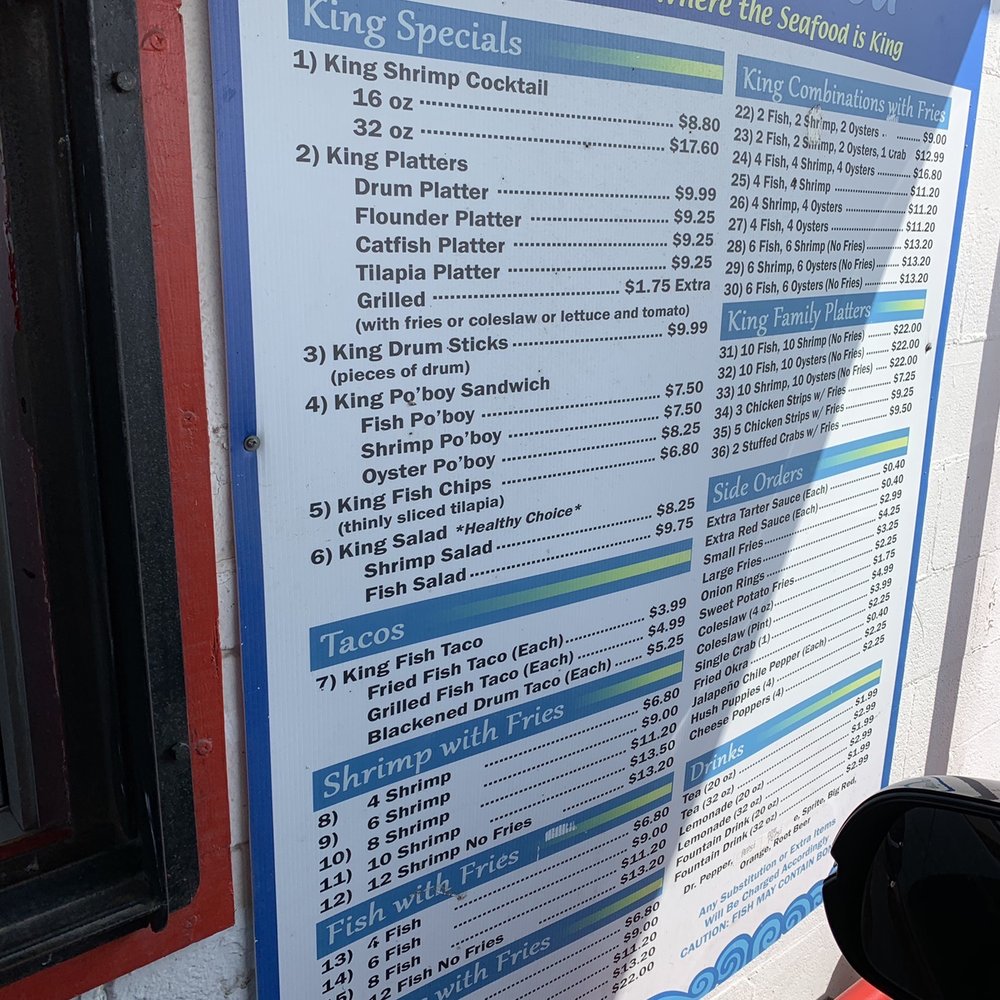 King Seafood - Menu - Seafood Near Me - Corpus Christi, Texas