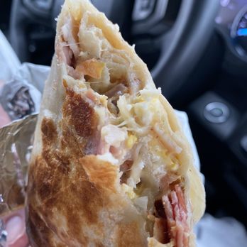 Catrina Fresh Mex - Inside of ham breakfast burrito - Tacos Near Me - Tulsa, Oklahoma