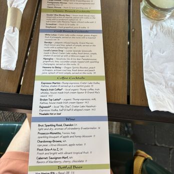 McKay Cottage Restaurant - Cocktail menu - American Near Me - Bend, Oregon