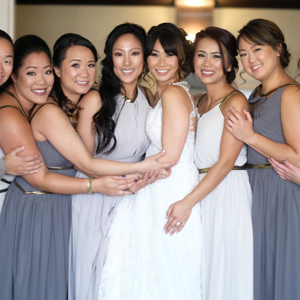 Bridesmaids hair & mu by Lela