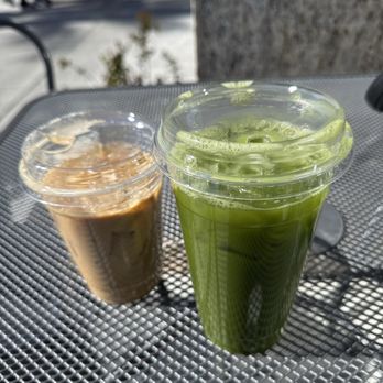 Aware Coffee - Matcha Americano and Bourbon Vanilla Lattevanilla - Coffee & Tea Near Me - Las Vegas, Nevada