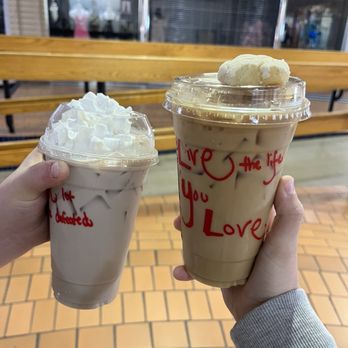 Mi Cafesito - Iced Chai Tea with whipped cream, and an Iced Horchata Latte - Coffee & Tea Near Me - Fresno, California Mi Cafesito - Iced Chai Tea with whipped cream, and an Iced Horchata Latte - Coffee & Tea Near Me - Fresno, California