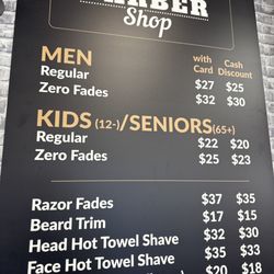 Mukilteo Barbershop - Our new prices