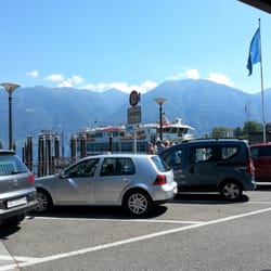 Navigazione Lago Maggiore - Vessel docked after arrival in Locano, Switzerland.