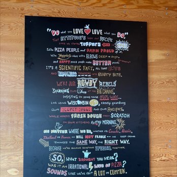 Toppers Pizza - a menu on a blackboard - Pizza Near Me - St. Cloud, Minnesota