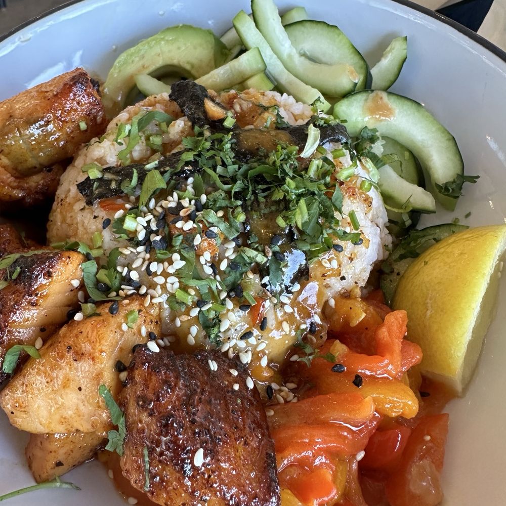 Yava Bakery And Cafe - Salmon Bowl - Bakeries Near Me - Fresno, California Yava Bakery And Cafe - Salmon Bowl - Bakeries Near Me - Fresno, California
