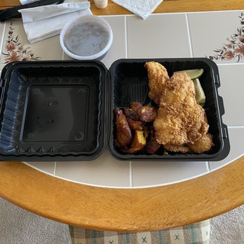 El Gran Pollo - Fried Catfish with Plantains and Black Beans - Peruvian Near Me - Timonium, Maryland