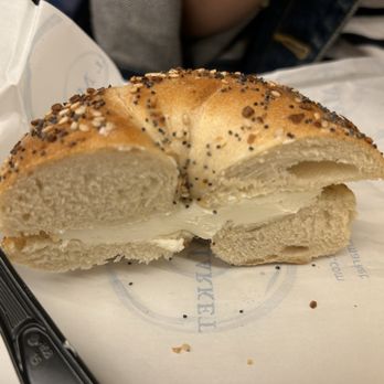 Bagel Market - Everything bagel with plain cream cheese - Sandwiches Near Me - New York, New York