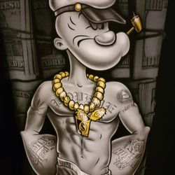 Distinguished Vibes - Front of Popeye shirt I bought