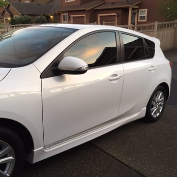 Auto Tint Northwest - My 2013 Mazda 3 Hatchback Grand Touring edition after having the windows tinted. - Car Window Tinting Near Me - Lacey, Washington Auto Tint Northwest - My 2013 Mazda 3 Hatchback Grand Touring edition after having the windows tinted. - Car Window Tinting Near Me - Lacey, Washington