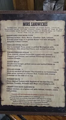 Menu photo 4 Gabby's Rustic Eats Chino Valley, AZ