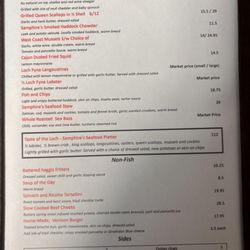 Samphire Seafood Restaurant - Menu