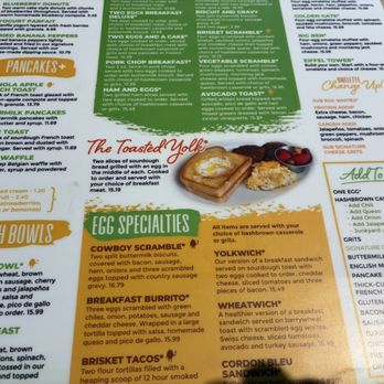 The Toasted Yolk Cafe- Waco - Menu - Breakfast & Brunch Near Me - Waco, Texas