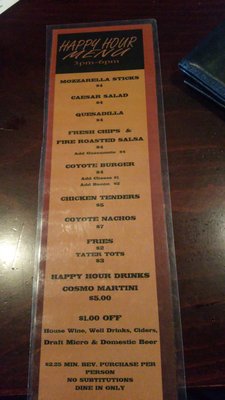 Menu photo 5 Coyote's Bar and Grill Hillsboro, OR
