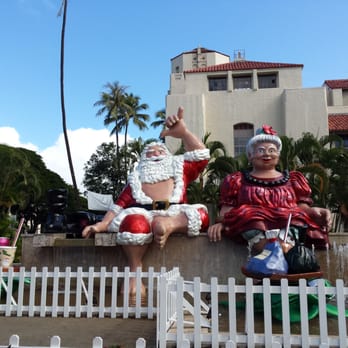 Honolulu City Lights - Santa vacations here. ..having laulau, poi, & coconut juice! - Festivals Near Me - Honolulu, Hawaii Honolulu City Lights - Santa vacations here. ..having laulau, poi, & coconut juice! - Festivals Near Me - Honolulu, Hawaii