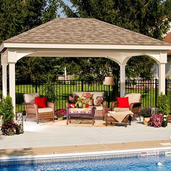Wagler's Backyard Structures - Vinyl Pavilion with Round Posts - Outdoor Furniture Stores Near Me - Greenwood, South Carolina