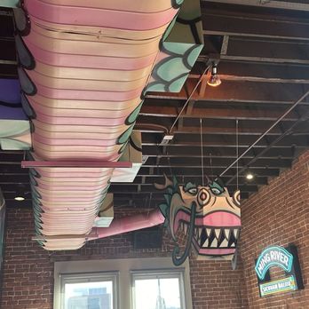 Bao Brewhouse - Dragon decor on duct work - Dim Sum Near Me - Denver, Colorado