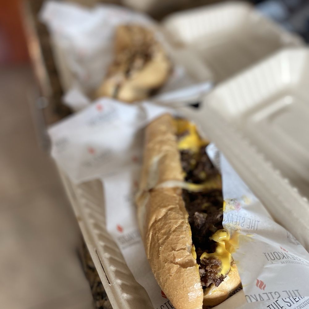 The Steakout - The OG (front) & Chicken Heist no jalapeños in back - Cheesesteaks Near Me - Fair Oaks, California