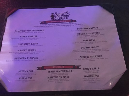 Menu photo 2 Crow's Nest Long Beach, CA