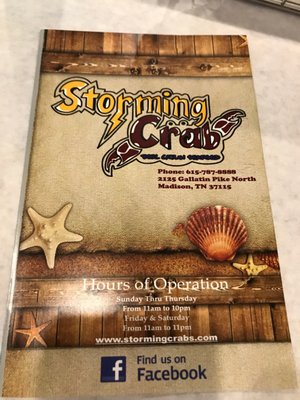 Menu photo 8 Storming Crab-Madison Madison, TN