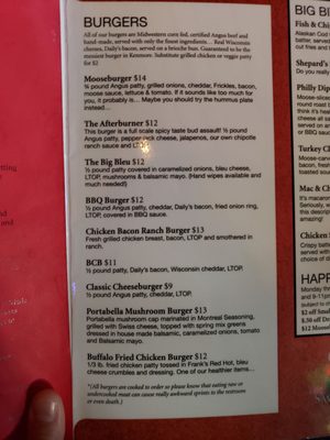 Menu photo 5 Savage Moose Sports Pub Kenmore, WA Menu photo 5 Savage Moose Sports Pub Kenmore, WA