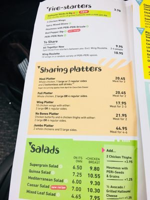 Menu photo 8 Nando's London, XGL