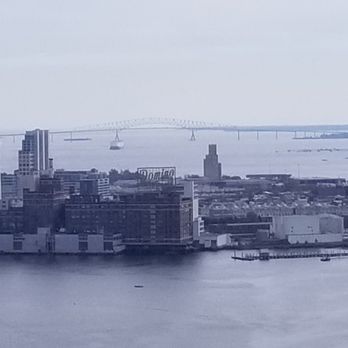 Top of the World - View of Domino Sugar and Key Bridge - Observatories Near Me - Baltimore, Maryland