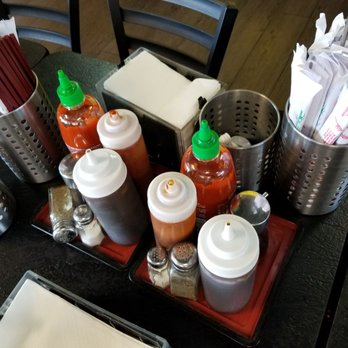 Pho 79 Restaurant - couple of tableside condiment/utensil trays - Vietnamese Near Me - Westminster, California Pho 79 Restaurant - couple of tableside condiment/utensil trays - Vietnamese Near Me - Westminster, California
