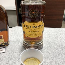 Spirits tasting counter. They always have something! Frey ranch is made in nevada, support local!