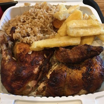 District Rico - Half a chicken(1/4 white meat, 1/4 dark meat w/ 2sides) fried yuka and fried rice - Peruvian Near Me - Washington, DC, District of Columbia District Rico - Half a chicken(1/4 white meat, 1/4 dark meat w/ 2sides) fried yuka and fried rice - Peruvian Near Me - Washington, DC, District of Columbia
