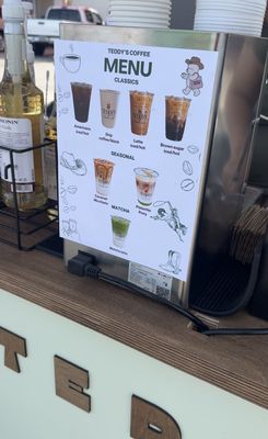 Menu photo 2 Teddy’s Coffee Cart Tucson, AZ Menu photo 2 Teddy’s Coffee Cart Tucson, AZ
